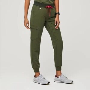 Figs dark olive Zamora joggers scrub pants